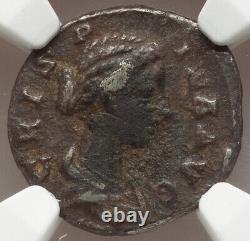 NGC FINE Roman Empire Crispina 177-182/3 AD AR Denarius Silver Coin, Very RARE