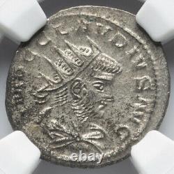NGC MS Claudius II 268-270 AD Roman Empire Bi Denarius Coin, AEQUITAS w SCALES