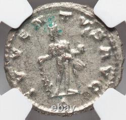 NGC MS Claudius II 268-270 AD Roman Empire Denarius Coin, HERCULES with CLUB