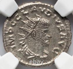 NGC MS Claudius II 268-270 AD Roman Empire Denarius Coin, HERCULES with CLUB