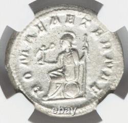 NGC MS Philip I the Arab 244-249 AD Roman Empire AR Double Denarius Coin TOP POP