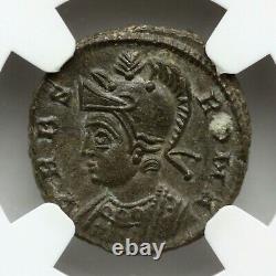 NGC MS Roman Coin / Nummus Romulus & Remus & She-Wolf 340AD from Epfig HOARD