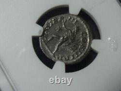 NGC Roman Empire AD 218 222 Elagabalus AR Denarius Silver Coin Ch AU