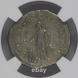 NGC Roman Empire AD 218 222 Elagabalus AR Denarius Silver Coin XF