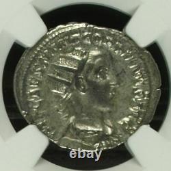 NGC Roman Empire AD 238 244 Gordian III AR Double Denarius Silver Coin Ch VF
