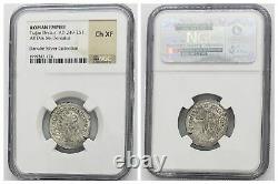 NGC Roman Empire AD 249 251 Trajan Decius AR Double Denarius Silver Coin Ch XF