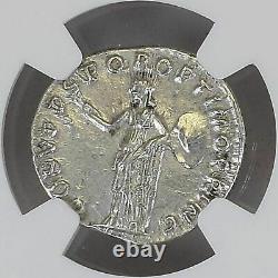 NGC Roman Empire AD 98 117 Trajan AR Denarius Silver Coin XF