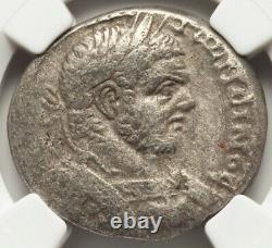 NGC TETRADRACHM VF 198-217 AD Roman Empire Caracalla Silver Coin, Syria Antioch