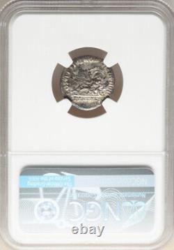 NGC VF 98-117 AD Roman Empire Trajan Caesar AR Denarius Silver Coin, TONING