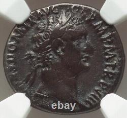 NGC VF Domitian 81-96 AD Roman Empire Caesar AR Denarius Silver Coin, TONED