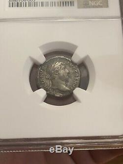 NGC VF Hadrian Silver Denarius Ancient Roman Coin