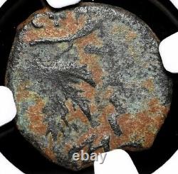 NGC VF Judaea 66-70 AD SCARCE Year 3, Jewish Roman Rebellion War, AE Prutah Coin