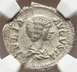 NGC VF Roman Empire Julia Domna, AD 193-217 AD AR Denarius Silver Coin Rare