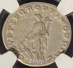 NGC VF Trajan Caesar 98-117 AD, Roman Empire AR Denarius, Sharp Rome Silver Coin