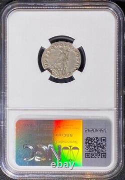 NGC VF Trajan Caesar 98-117 AD, Roman Empire AR Denarius, Sharp Rome Silver Coin