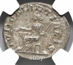 NGC VF Treb Trebonianus Gallus 251-253 AD, Roman Empire Denarius Silver Coin