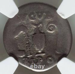 NGC VG 69-79 AD Roman Empire Vespasian Caesar AR Denarius Silver Coin, Toned