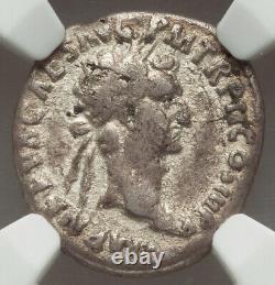 NGC VG NERVA 96-98 AD Roman Empire Caesar AR Denarius Silver Coin, Rare, Toned