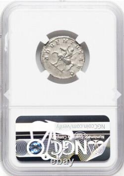 NGC XF 249-251 AD Trajan Decius Caesar Roman Empire Denarius Coin HORSE RIDER