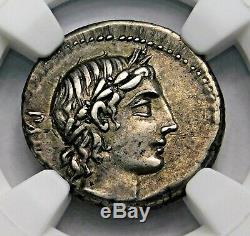 NGC XF. C. Vibius C. F. Pansa. Stunning Denarius. Roman Republic Silver Coin