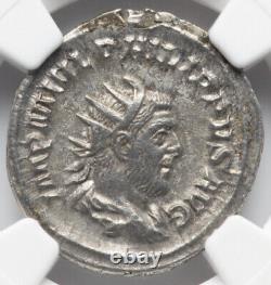 NGC XF Caesar Philip I the Arab 244-249 AD, Roman Empire AR Double Denarius Coin
