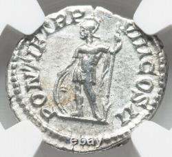 NGC XF Caracalla 198-217 AD Roman Empire Caesar Rome Denarius Coin, LEGIONNAIRE