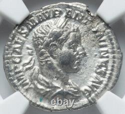 NGC XF Elagabalus Caesar AD 218-222 Roman Empire AR Denarius Coin HIGH GRADE