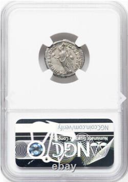 NGC XF Geta Caesar 209-211 AD, Roman Empire AR Denarius Coin, Rome LUXURIOUS