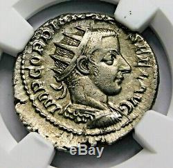NGC XF. Gordian III. Stunning Double-Denarius. Ancient Roman Silver Coin