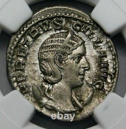 NGC XF. Herennia Etruscilla Superb Double-Denarius Ancient Roman Silver Coin