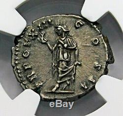 NGC XF Marcus Aurelius. Superb Denarius. Father of Commodus. Roman Silver Coin