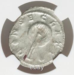 NGC XF Roman Empire Mariniana AD 253 Valerian Wife Peacock Denarius Silver Coin
