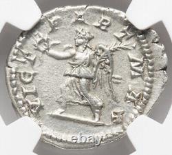 NGC XF Sept Severus 193-211 AD, Roman Empire Rome Emperor Coin, VICTORY ANGEL