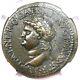 Nero Ae Dupondius Copper Roman Coin 54 Ad Ngc Choice Xf (ef) With Fine Style