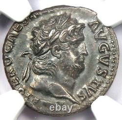 Nero AR Denarius Roman Silver Coin 54-68 AD Certified NGC AU RARE Grade
