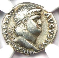 Nero AR Denarius Roman Silver Coin 54-68 AD Certified NGC VF 5/5 Strike