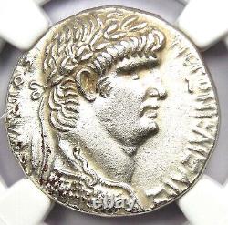 Nero AR Tetradrachm Silver Roman Antioch Coin 63 AD Certified NGC AU