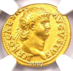 Nero AV Aureus Gold Ancient Roman Coin 54-68 AD Certified NGC Choice VF