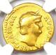 Nero Av Aureus Gold Ancient Roman Coin 54-68 Ad. Certified Ngc Fine 5/5 Strike