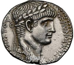Nero, Roman Empire (60/1 AD), AR Denarius, Antioch Mint, NGC AU