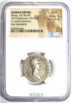 Nerva AR Cistophorus Silver Roman Coin 96-98 AD Certified NGC Choice Fine