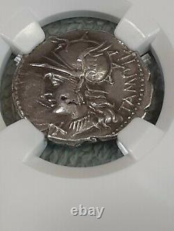 Ngc Ancients137 Bc Silver Coin Roman Republic Denarius Baebius Tampilus Apollo