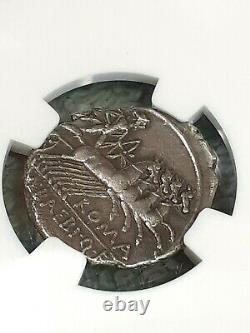 Ngc Ancients137 Bc Silver Coin Roman Republic Denarius Baebius Tampilus Apollo