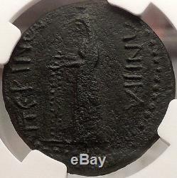 OCTAVIA, wife of Nero. Thrace, 54 AD. Authentic Roman Coin Certified NGC Choice XF
