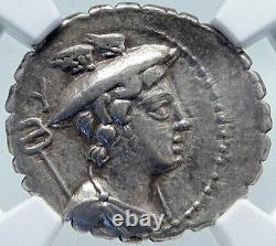 ODYSSEUS returns from ODYSSEY to DOG 82BC Silver Roman Republic Coin NGC i86174