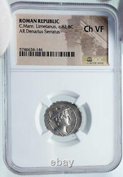 ODYSSEUS returns from ODYSSEY to DOG 82BC Silver Roman Republic Coin NGC i86174