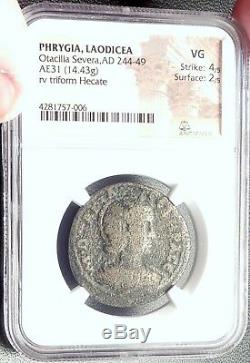 OTACILIA SEVERA 244AD HEKATE Roman PHRYGIA Laodiceia ad Lycum Coin NGC i68730