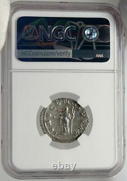OTACILIA SEVERA Authentic ANcient 246AD Silver Roman Coin w JUNO NGC i83554