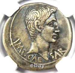Octavian Augustus AR Cistophorus Silver Coin 27 BC 14 AD NGC Choice Fine
