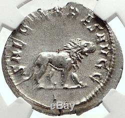 PHILIP I the ARAB 1000 Years of Rome Colosseum LION Silver Roman Coin NGC i68727